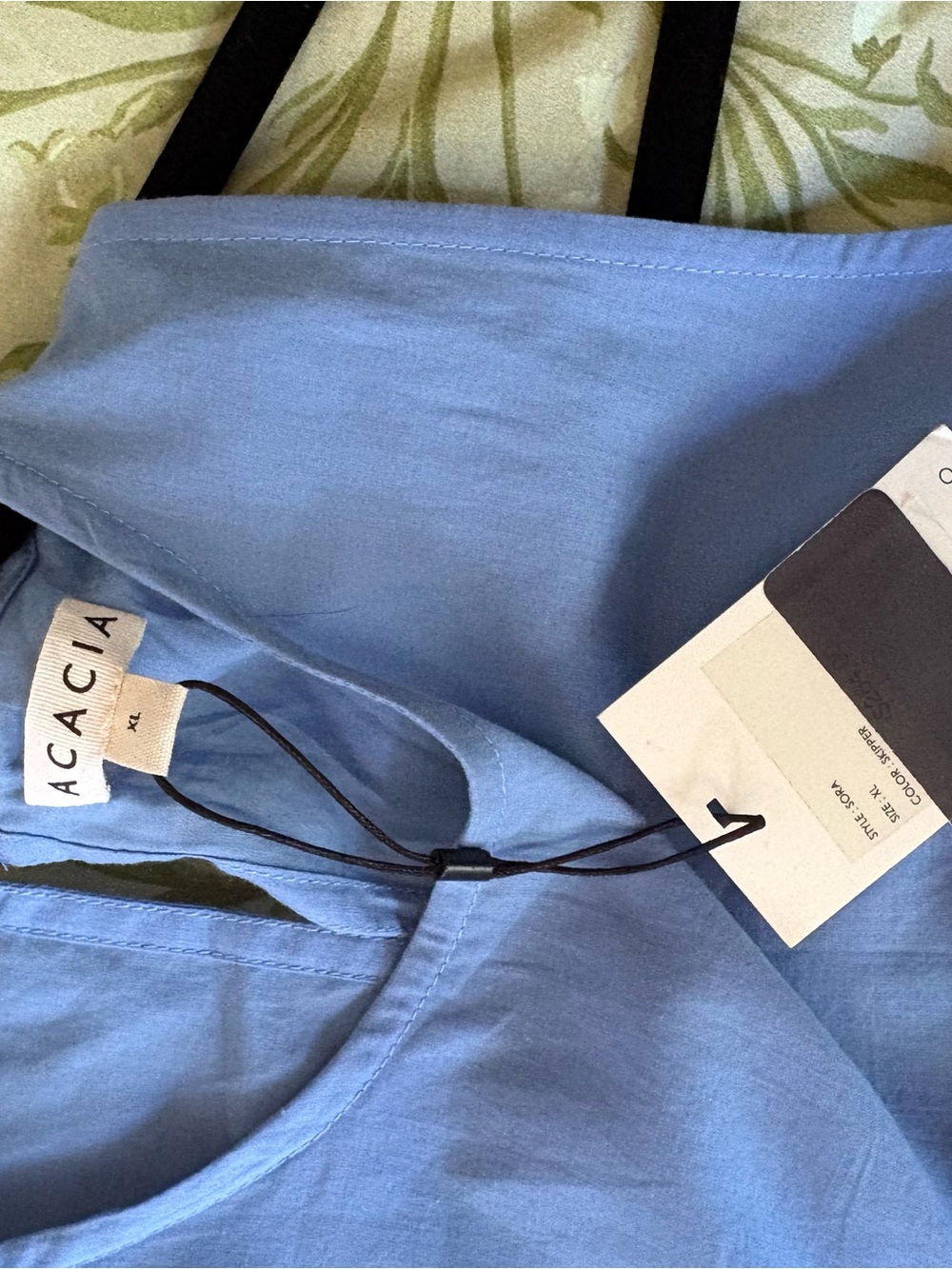 acacia swimwear Blue Sleeveless Maxi Dress with Side Drawstrings NWT - Picture 7 of 9